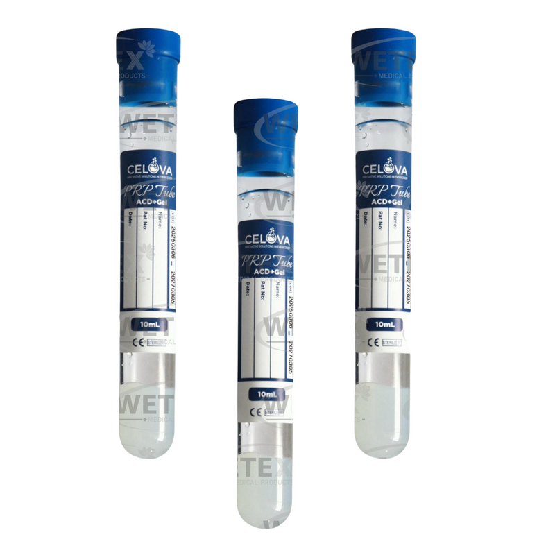 PRP Platelet-Rich Plasma Celova Glass 10ML Tubes ACD+Gel Separator