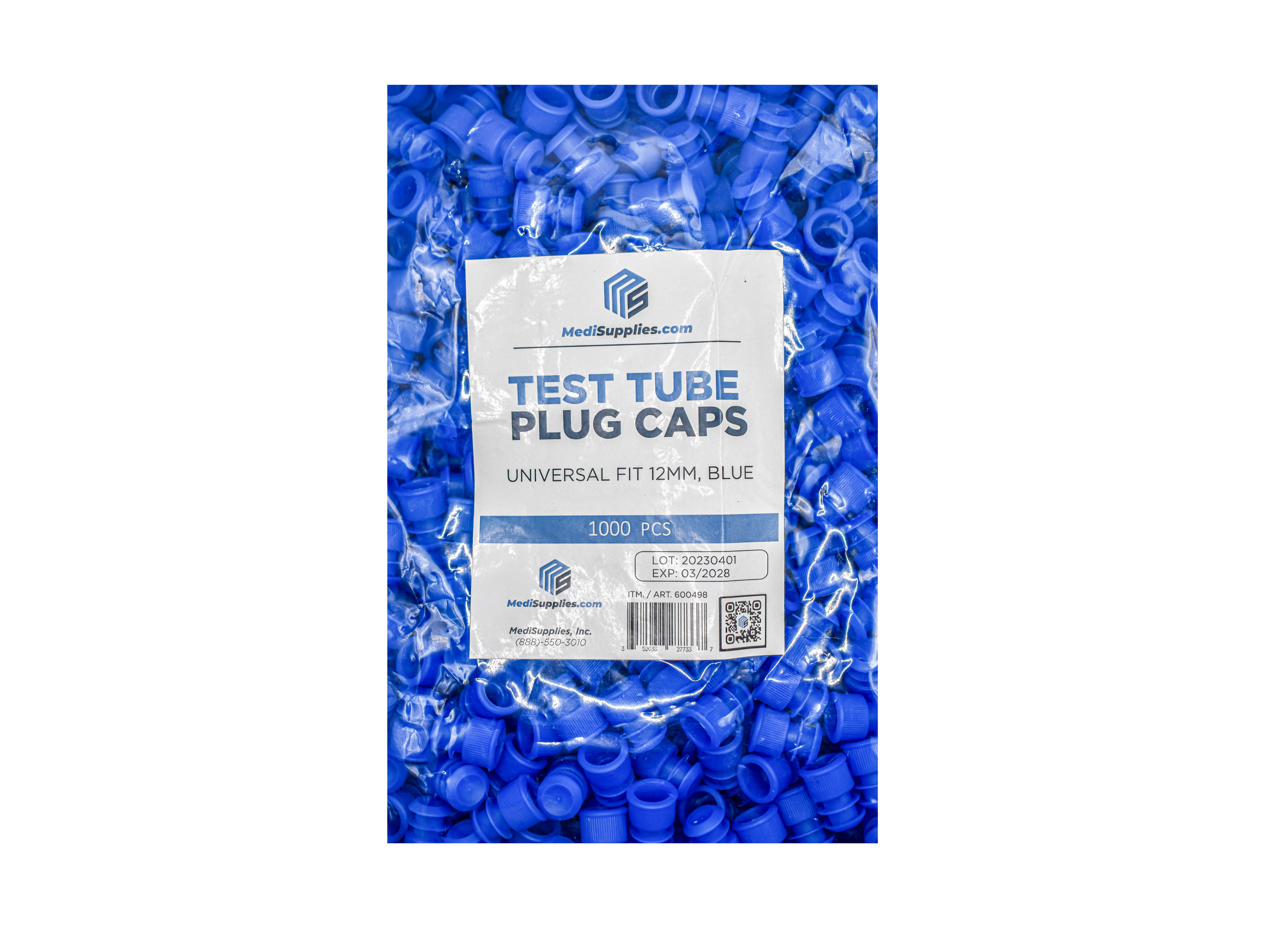 12mm Test Tube Plug Blue Caps Universal Fit