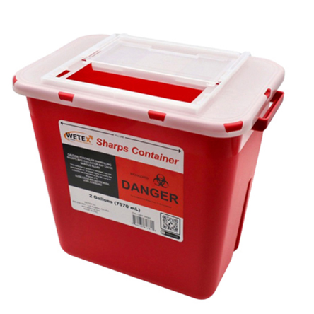 "2 Gallon" Biohazard Sharps Containers (24 Containers) - QV Medical Supplies