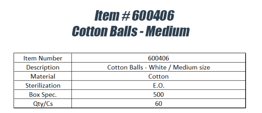 White/Medium Cotton Balls - QV Medical Supplies