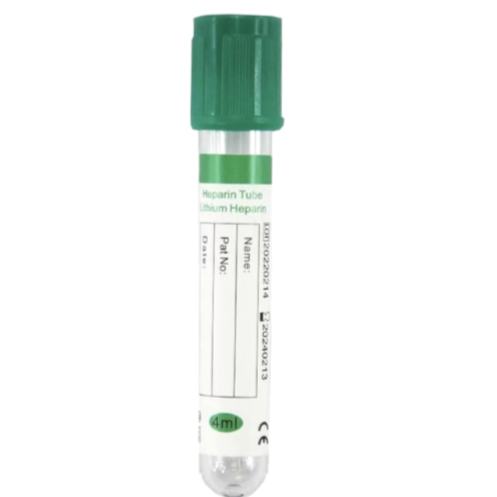 Heparin Tube Lithium Green Top 13x75mm, 4ml, PET - QV Medical Supplies