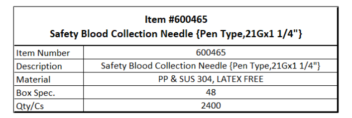 Safety Blood Collection Needle (Pen type, 21GX11/4") - QV Medical Supplies