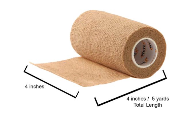 Self-Adhesive Brown Elastic Bandage (4 in x 5 yds) - Large (144pcs) - QV Medical Supplies